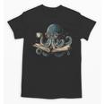 Octopus Reading Book Coffee Book Lover Bookworm Nerd Unisex T-Shirt