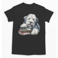 Old English Sheepdog Books Reading Dog Breed Graphic Unisex T-Shirt
