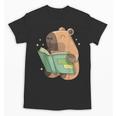 Pet Capybara Is Reading Library Capy Word Book Day Teacher Men Women Kids Unisex T-Shirt
