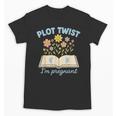 Plot Twist I'm Pregnant Literary Pregnancy Announcement Book Unisex T-Shirt Plot Twist I'm Pregnant Literary Pregnancy Announcement Book Unisex T-Shirt