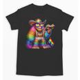 Rainbow Pride Bigfoot Reading Book With Heart Glasses Unisex T-Shirt Rainbow Pride Bigfoot Reading Book With Heart Glasses Unisex T-Shirt