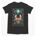 The Reader Bookish Cute Spooky Ghost Reading Book Tarot Card Unisex T-Shirt