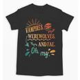Readers Books Lovers BFF Books Club Paranormal Romance Reading Book Vampires Werewolves & Fae -Adults Short Sleeve Unisex T-Shirt