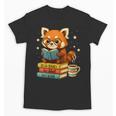 Reading Book Lover Red Panda Read Books Be Kind Stays Weird Unisex T-Shirt