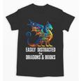 Reading Lover Easily Distracted By Dragons And Books Dragon Unisex T-Shirt Reading Lover Easily Distracted By Dragons And Books Dragon Unisex T-Shirt