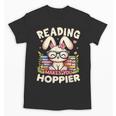 Reading Makes You Hoppier Bunny Book Fans Toddler Kid Unisex T-Shirt