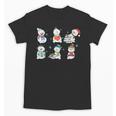 Reading Snowman Christmas Book Lovers Bookworm Librarian Unisex T-Shirt