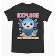 Readsolotl Kawaii Axolotl Book Lover Reading Unisex T-Shirt