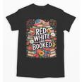Retro Floral Red & Booked Library Reading 4th Of July Unisex T-Shirt