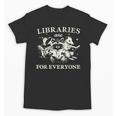Retro Libraries Are For Everyone Racoon Reading Book Lover Unisex T-Shirt