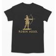 Robin Hood The Archer Book Cover Illustration In Gold Unisex T-Shirt