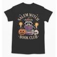 Salem Witch Book Club Bookish Halloween Raccoon Witchcraft Unisex T-Shirt