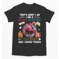 School Secretary Read Books And Know Things Flowers Flamingo Unisex T-Shirt