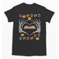 Skeleton Heart Read Reading Book Librarian Halloween Women Unisex T-Shirt