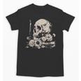 Skull Books Flowers Goth Reader Grunge Dark Alt Aesthetic Unisex T-Shirt Skull Books Flowers Goth Reader Grunge Dark Alt Aesthetic Unisex T-Shirt