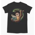 Sloth Reading a Book Lazy Sloth Bookworm Unisex T-Shirt Sloth Reading a Book Lazy Sloth Bookworm Unisex T-Shirt