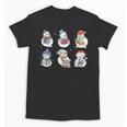 Snowman Reading Book Santa Christmas Bookish Teacher Unisex T-Shirt