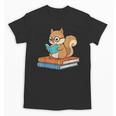 Squirrel Reading Book Glasses Bookworm Librarian Unisex T-Shirt Squirrel Reading Book Glasses Bookworm Librarian Unisex T-Shirt