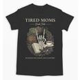 Tired Moms Book Club Dark Floral Coffee Skeleton Unisex T-Shirt