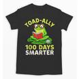 Toad-Ally 100 Days Smarter Frog Reading Book 100 School Day Unisex T-Shirt