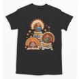 Turkey Read Books Reading Fall Thanksgiving Teacher Unisex T-Shirt