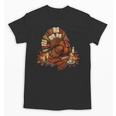 Turkey Reading Books Fall Season Thanksgiving Teacher Book Unisex T-Shirt