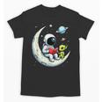 UFO Alien Astronaut Reading Book In Space Unisex T-Shirt