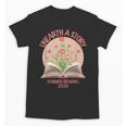 Unearth a Story 2026 Summer Reading Program Flowers Book Unisex T-Shirt