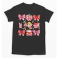 Valentine Cupid Coquette Pink Bow Apple Books Teacher Unisex T-Shirt