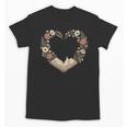 Vintage Book Lover Valentine Heart Unisex T-Shirt