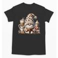 Vintage Cute Gnome Reading Book Coffee Latte Men Women Kids Unisex T-Shirt