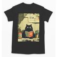 Vintage Japanese Cat Book Lovers Librarian Cat Dad Teacher Unisex T-Shirt Vintage Japanese Cat Book Lovers Librarian Cat Dad Teacher Unisex T-Shirt