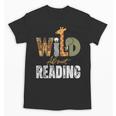 Wild About Reading Books Animal Theme Bookworm Library Day Unisex T-Shirt