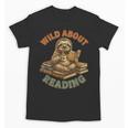 Wild About Reading Sloth Coffee Teacher Book Lover Unisex T-Shirt