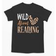 Wild About Reading Teacher Books Reader Lovers Leopard Zebra Unisex T-Shirt