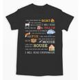 I Will Read Books On a Boat & Everywhere Reading Unisex T-Shirt