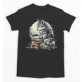 Wolf Reading Book Librarian Library Wolves Unisex T-Shirt