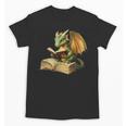 Women's Dragon Bookworm Reading Book Graphic Unisex T-Shirt