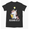 Women's Reading Is Lit Unicorn Library English Teacher Book Lover Unisex T-Shirt