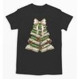 Xmas Tree Books Merry Christmas Coquette Bow Teacher Holiday Unisex T-Shirt Xmas Tree Books Merry Christmas Coquette Bow Teacher Holiday Unisex T-Shirt