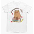 100 Days Of Chill Cute Capybara School Book Lover Unisex T-Shirt