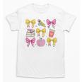Apple Coquette Bow Books First Day Of School Back To School Unisex T-Shirt Apple Coquette Bow Books First Day Of School Back To School Unisex T-Shirt