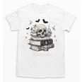 Boo Skeleton Skull Books Halloween Women School Teacher Kid Premium Unisex T-Shirt Boo Skeleton Skull Books Halloween Women School Teacher Kid Premium Unisex T-Shirt