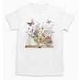 Book Flowers And Butterfly Beautiful Reading Reader Graphic Unisex T-Shirt
