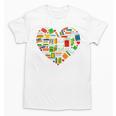 Book Lover Librarian Books Heart Valentine Unisex T-Shirt