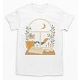 Book Lover Moonlight Reading Scene Night Unisex T-Shirt