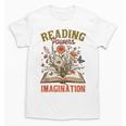 Book Lover Reading Bookish Floral Reading Powers Imagination Unisex T-Shirt