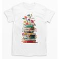 Book Stack With Flowers Reading Lover Bookish Unisex T-Shirt Book Stack With Flowers Reading Lover Bookish Unisex T-Shirt