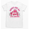 Books Are My Love Language Valentine Book Lover Unisex T-Shirt