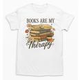 Books Are My Therapy Vintage Book Lover Daisy Art Unisex T-Shirt Books Are My Therapy Vintage Book Lover Daisy Art Unisex T-Shirt